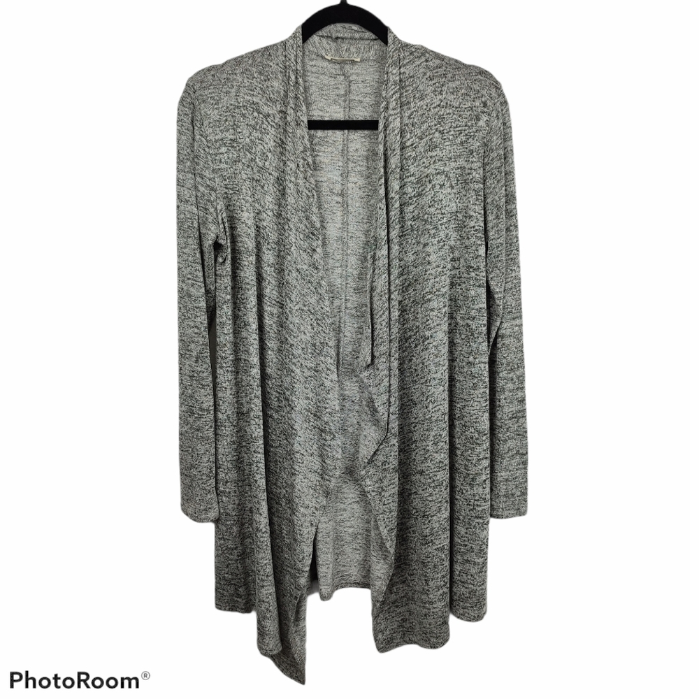 *Olivia Rae Gray Long Swing Cardigan Large Cottage Core Modest Oversize